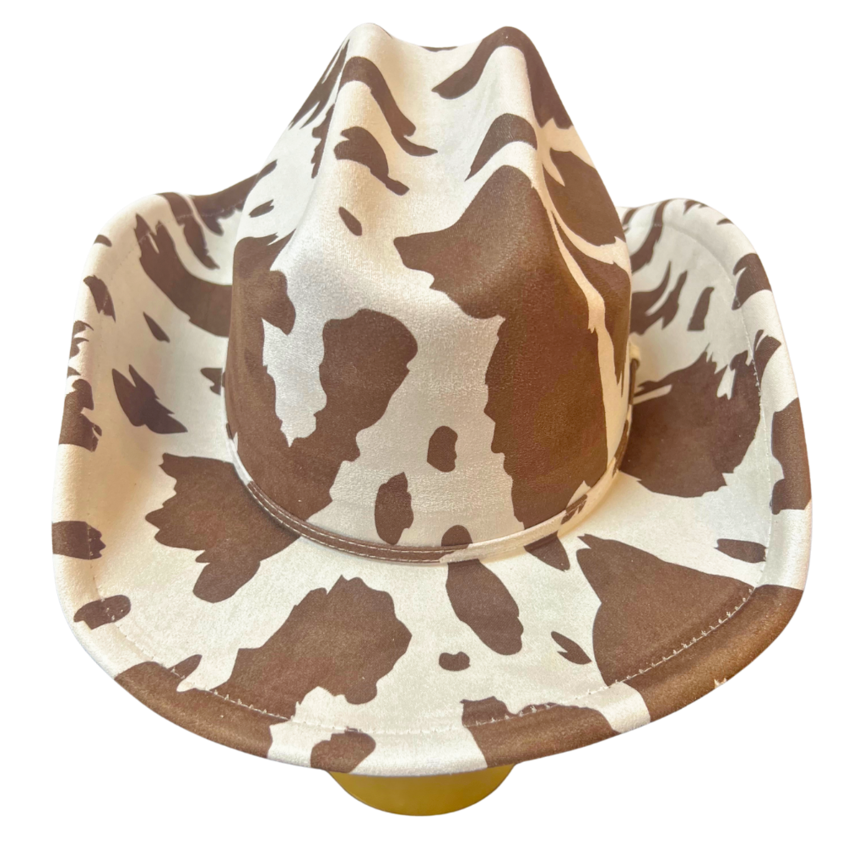 Kids Cowprint Western Vegan Suede