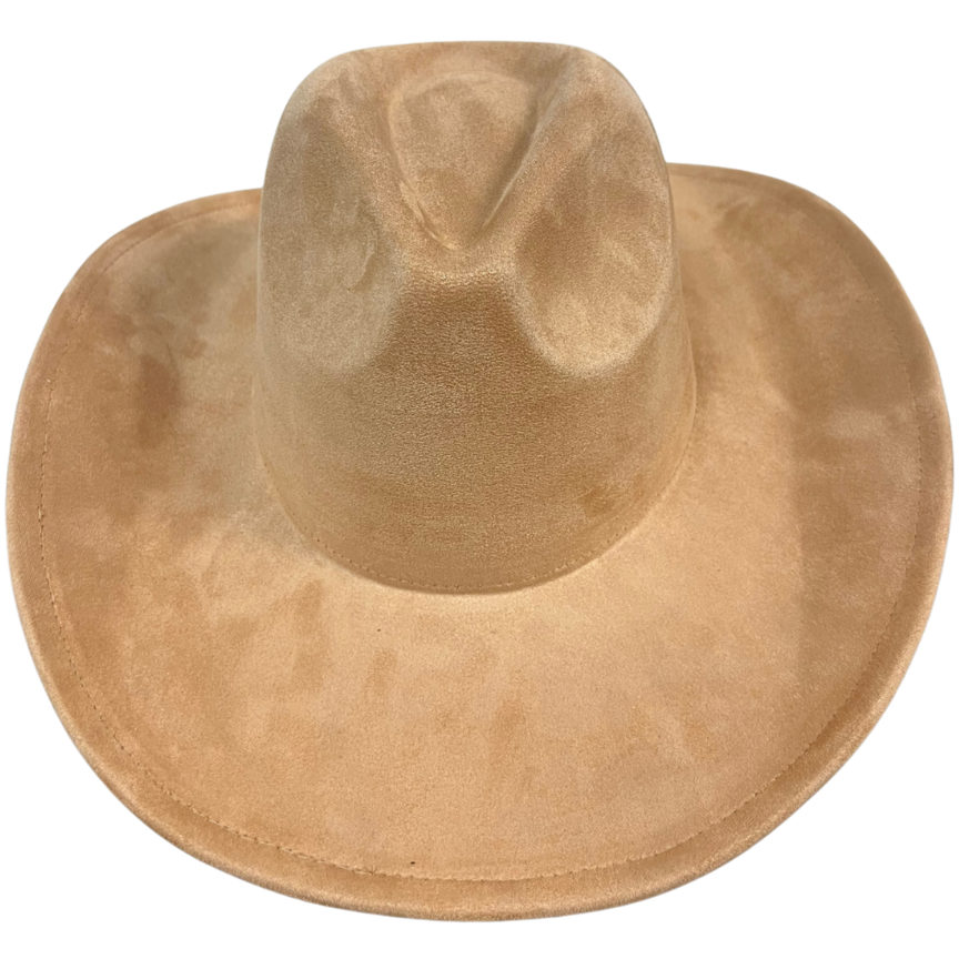 Vegan Suede Western Hat