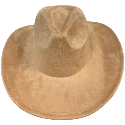 Vegan Suede Western Hat